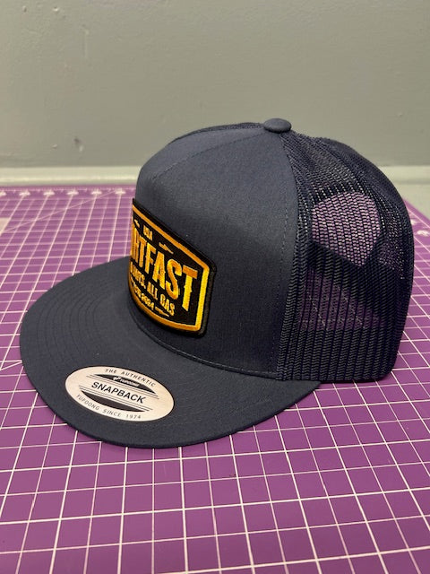 Orange Fast Patch Blue Flat Bill Hat