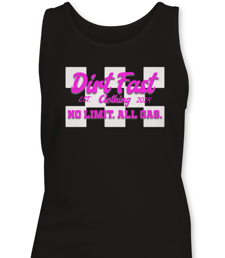 Pink Checkered All Gas Tank