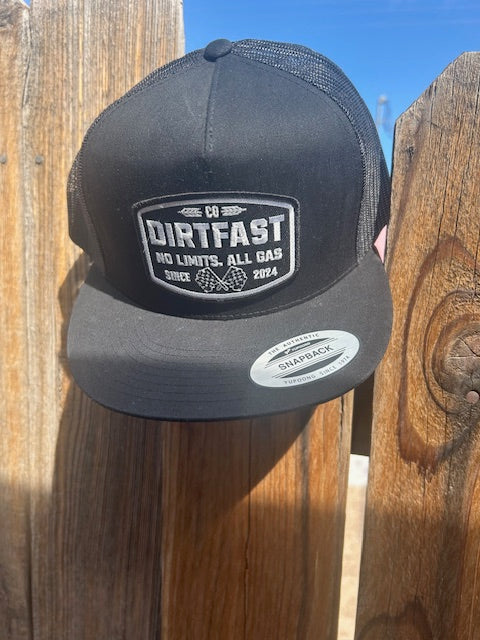 Black Checkered Badge Trucker Hat